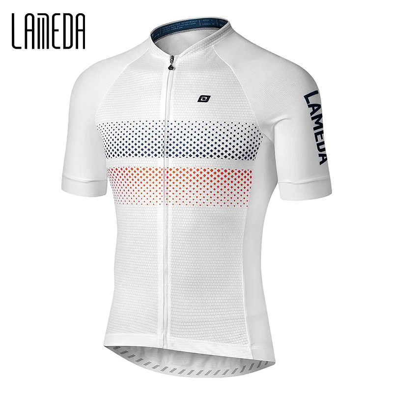 LAMEDA Bike Bicycle Jersey Men Summer Cycliny Short Sleeve For Men Biking Clothing Moisure Wicking MTB Top Shirts with 3 Pockets cycling jersey