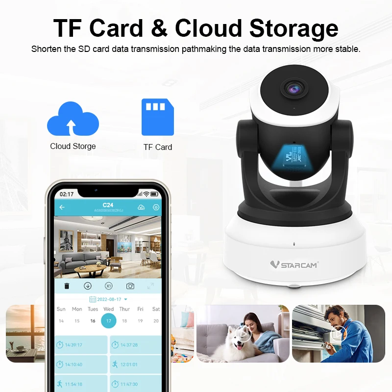 Vstarcam Baby Monitor Wifi Two Way Audio Smart indoor Wifi Camera Humaniod Detection Wireless Home Security Camera for Baby