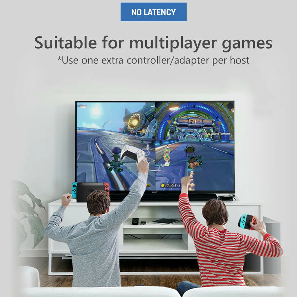 Coov DS50 for Dualsense for PS5 Controller to for PS4/ FOR Switch OLED Adapter Multi Player the Games on for PS4/Switch Console