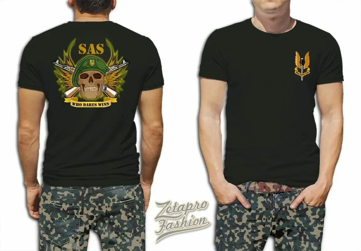 

British Special Air Service SAS Special Forces T-Shirt 100% Cotton O-Neck Summer Short Sleeve Casual Mens T-shirt Size S-3XL