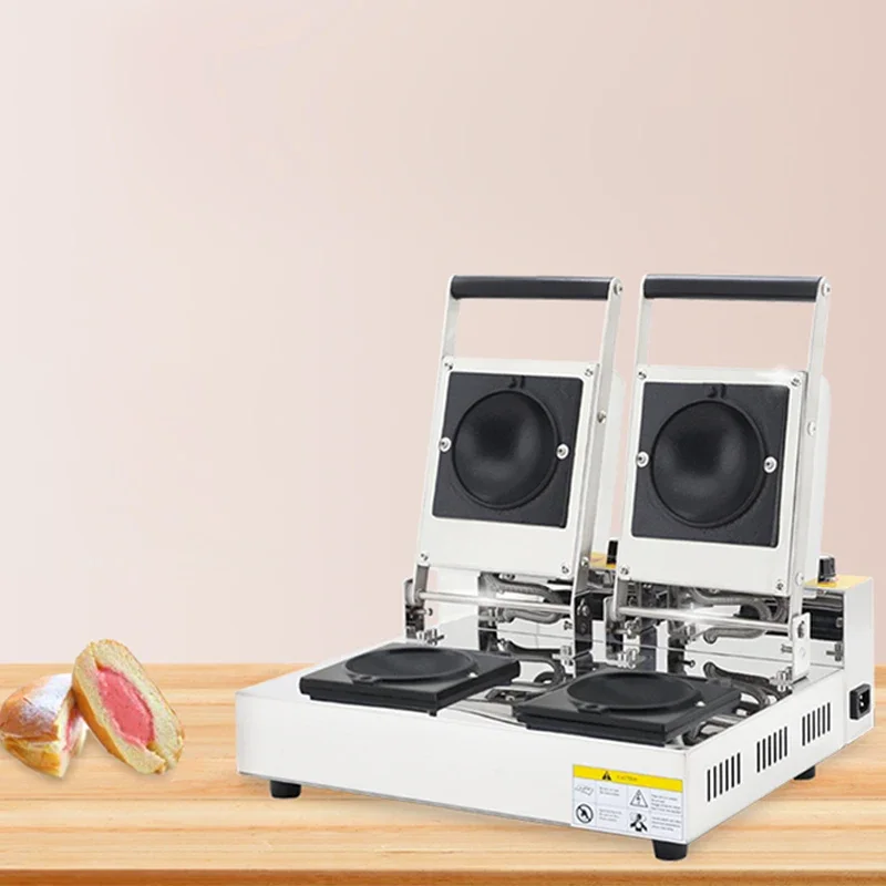 2 Moles Electric Ice Cream Sandwich Machine Hot Buger Krapfen Donut Warmer hamburger Iron Press Maker NP-104-2 6