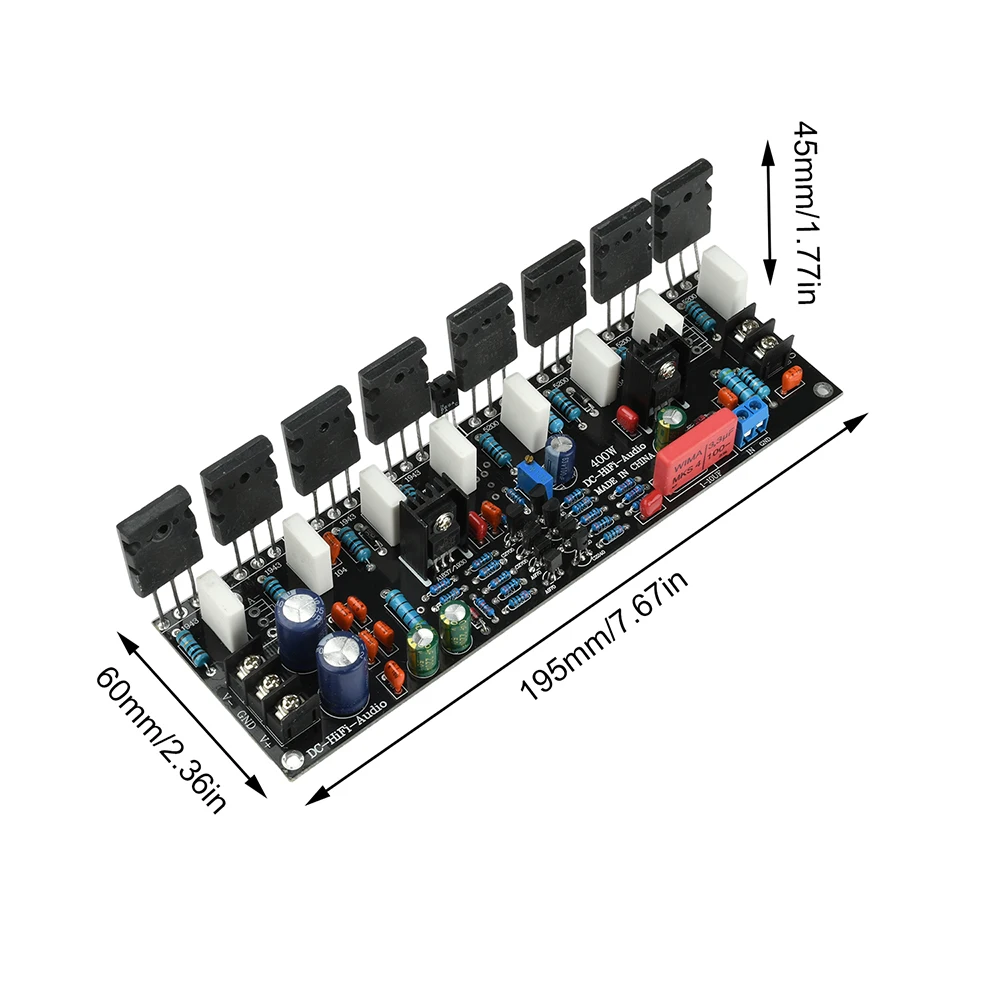 400 W Leistungsverstärkerplatine DC 20 V-90 V Hochleistungs-Audioverstärker mit 1943 + 5200 gepaarte Röhre für Stereo-Audioverstärker – Detail 13