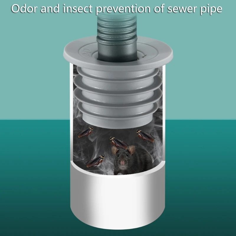Silicone Deodorant Wash Machine Pipe Connector Tools Sealing Plug Trap Anti-odor Telescopic Sewer Pipe Accessories