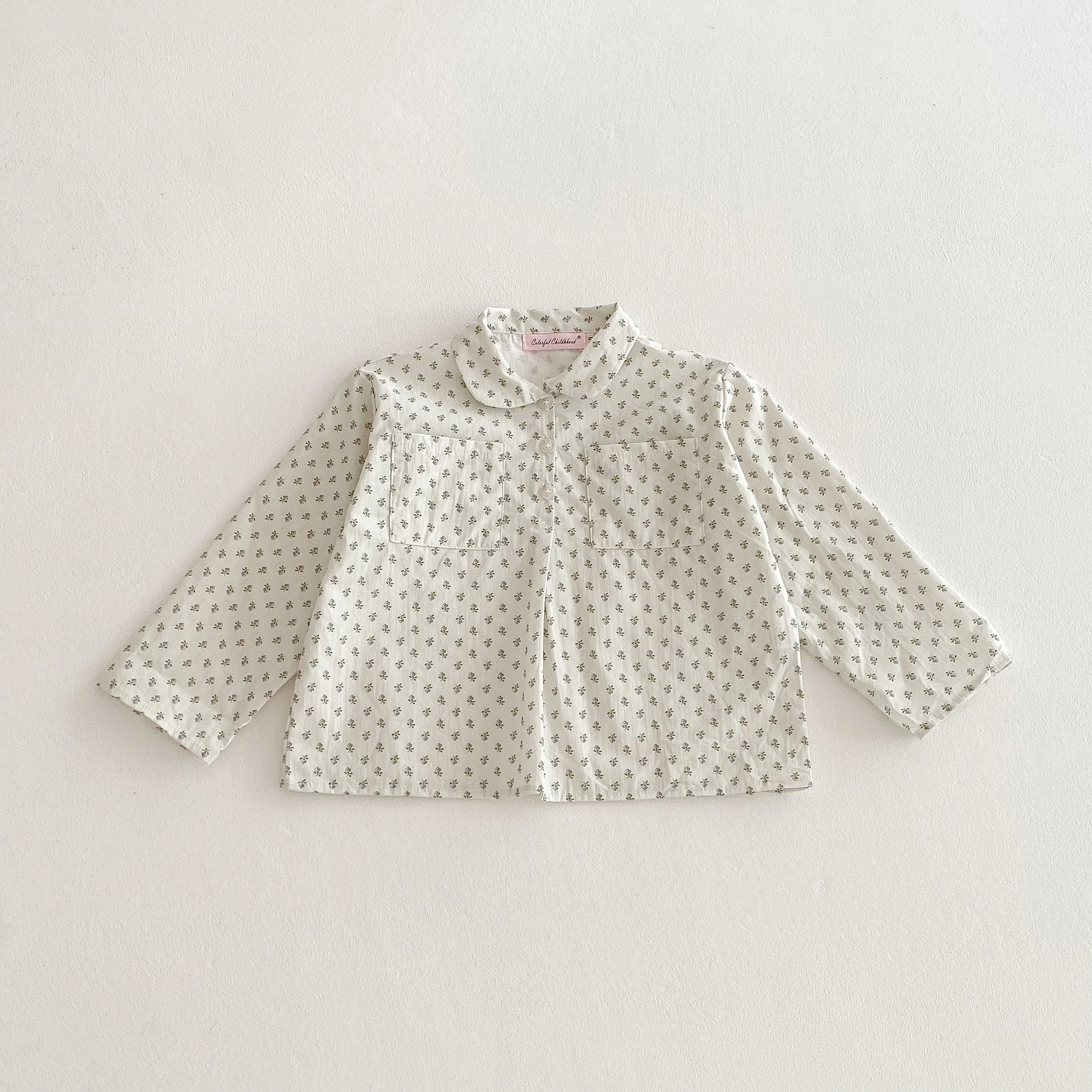 Blumenhemden für kleine Mädchen, Blusen für Kleinkinder, T-Shirt mit Blumenmuster und Tasche, modische Langarm-Tops, Kinderkleidung für Herbst und Frühling – Detail 9