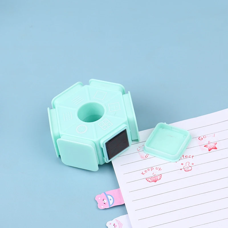 Self Ink Stamps Six-Side Seal Stamp Kids Educational Stamper Early Education Teachers' Teaching Children's Pinyin Revised