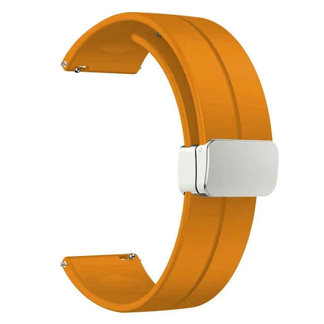 22mm Sports Silicone Magnetic Buckle Watchband Strap