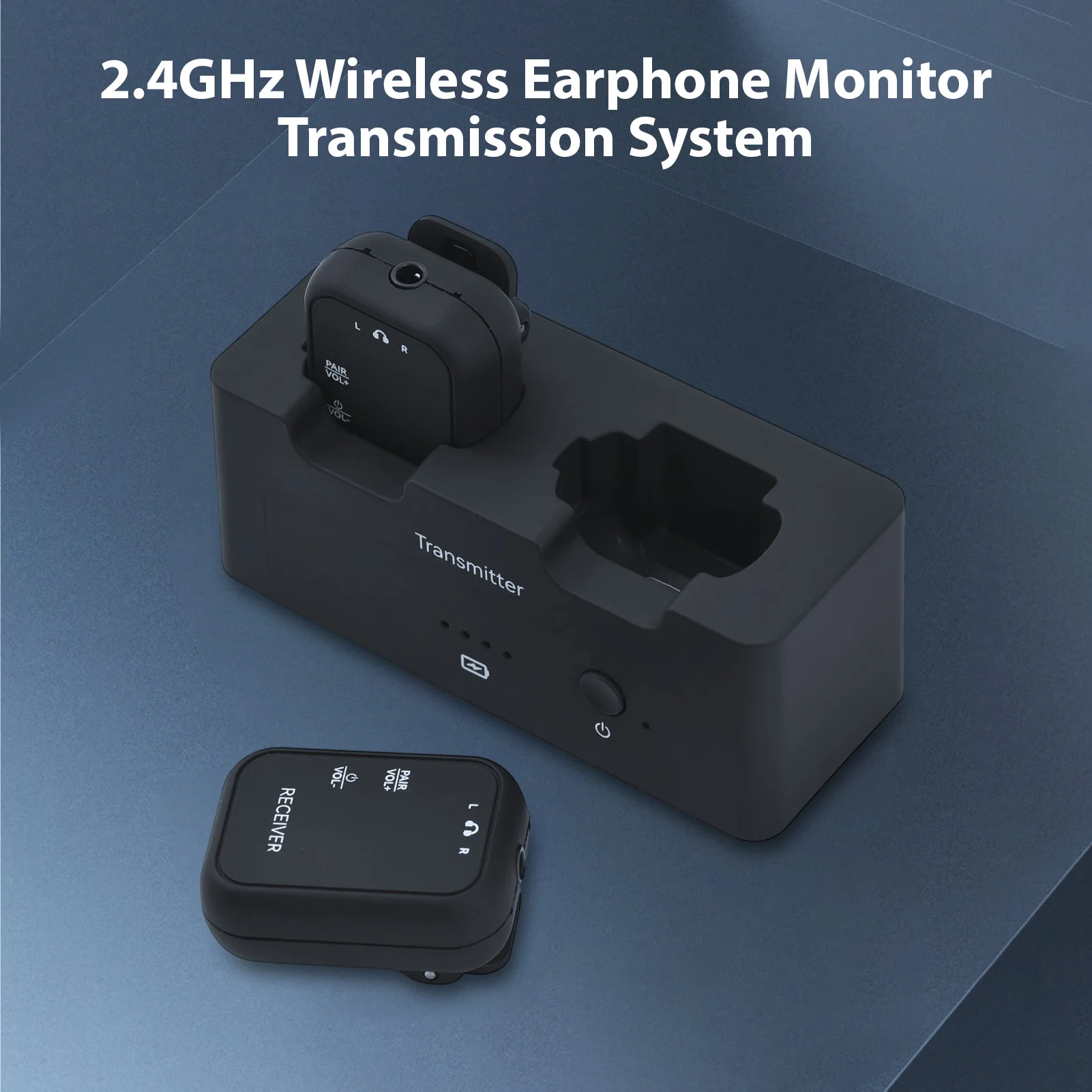 M-VAVE WP-12 2.4GHz Wireless Back-to-ear Transmission System Earphone Monitor IEM Transmitter Receiver Set for Studio Band Live