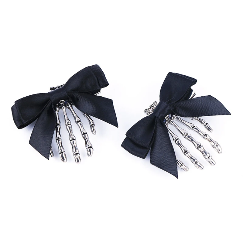 

Заколка для волос с бантом, черепом, скелетом, призраком