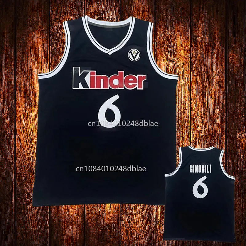 man Throwback Manu Ginobili #6 Italy Basketball Jersey Embroidery Youth Kids Adult Any Size And Name