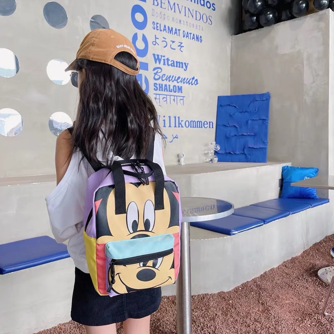 New Disney Mickey Anime Kids Backpack High Quality Large Capacity Kindergarten Backpacks Boys Girls School Bags Birthday Gift