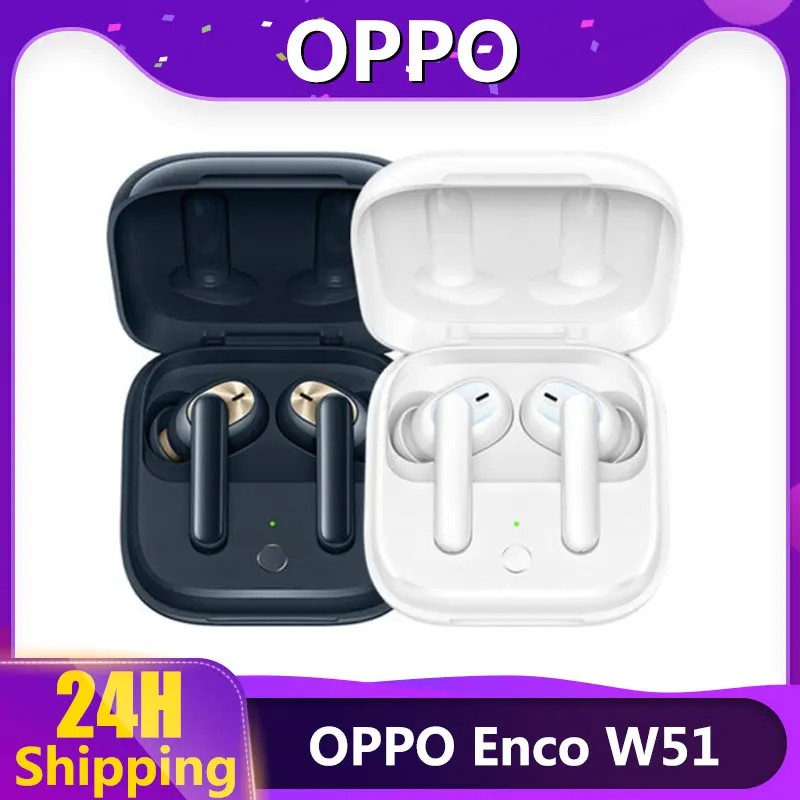 OPPO Enco W51 TWS Earphone Bluetooth 5.0 Active Noise Cancellation