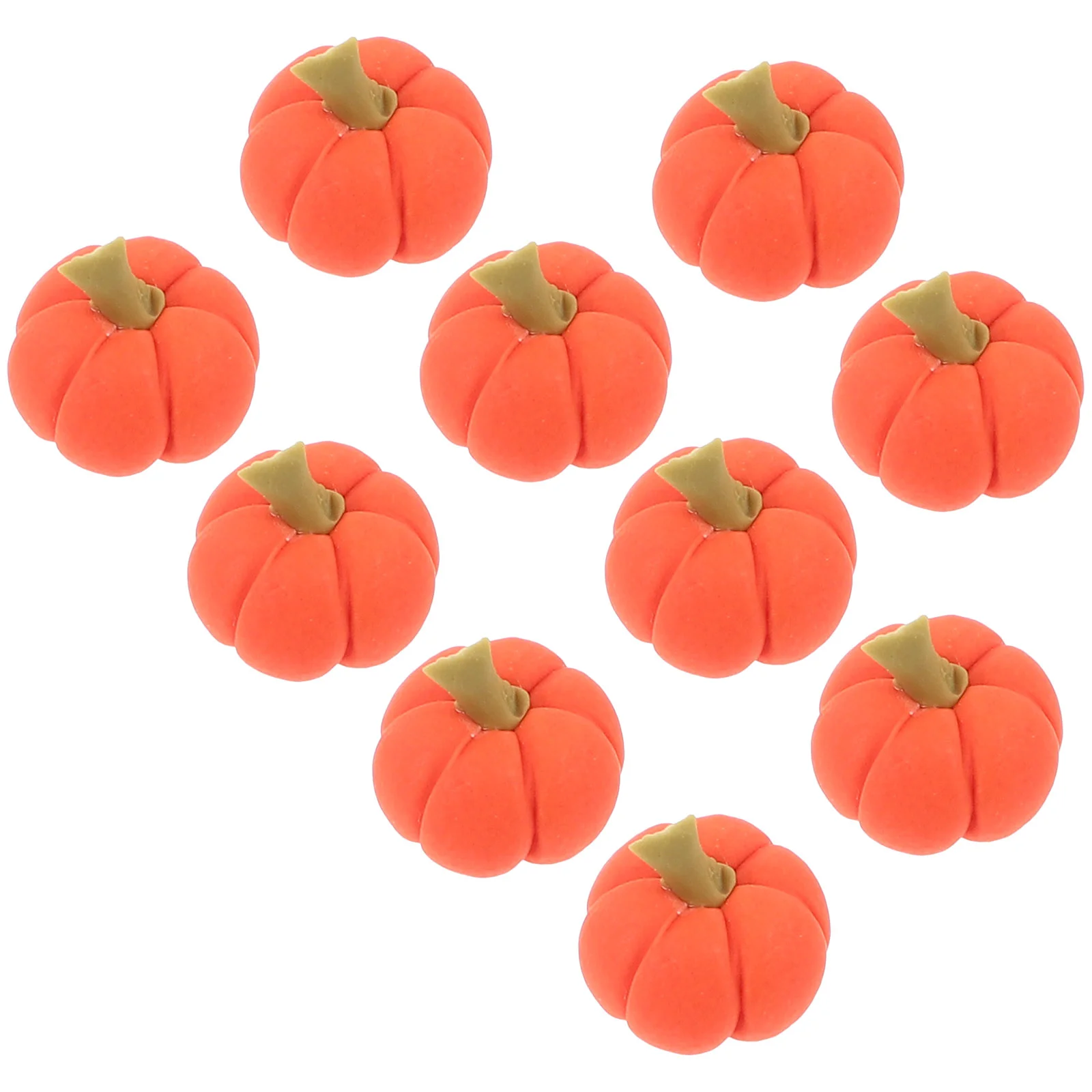 

10 Pcs House Model Mini Pumpkins Small Fake Architectural False Miniature Artificial Clay Faux Fall Decoration