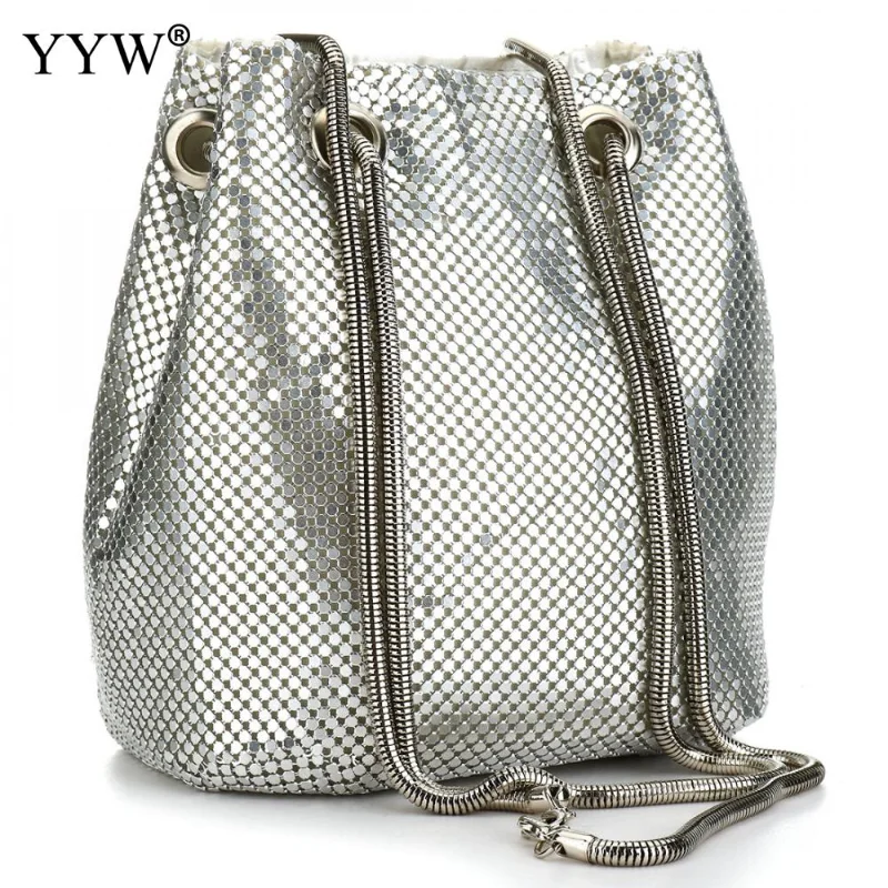 Crossbody Bag Women Shoulder Bag Women Messenger Bag Fashion Women Bucket Shoulder Bag Sequin Crossbody Bag for Evening Party