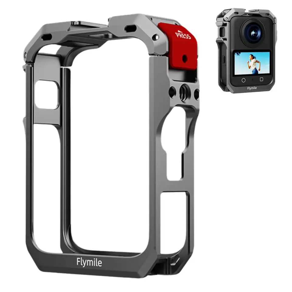 Metall-Kamerakäfig Für DJI Osmo 360 - Aluminium Schutzrahmen Mit Zubehör-Halterungen