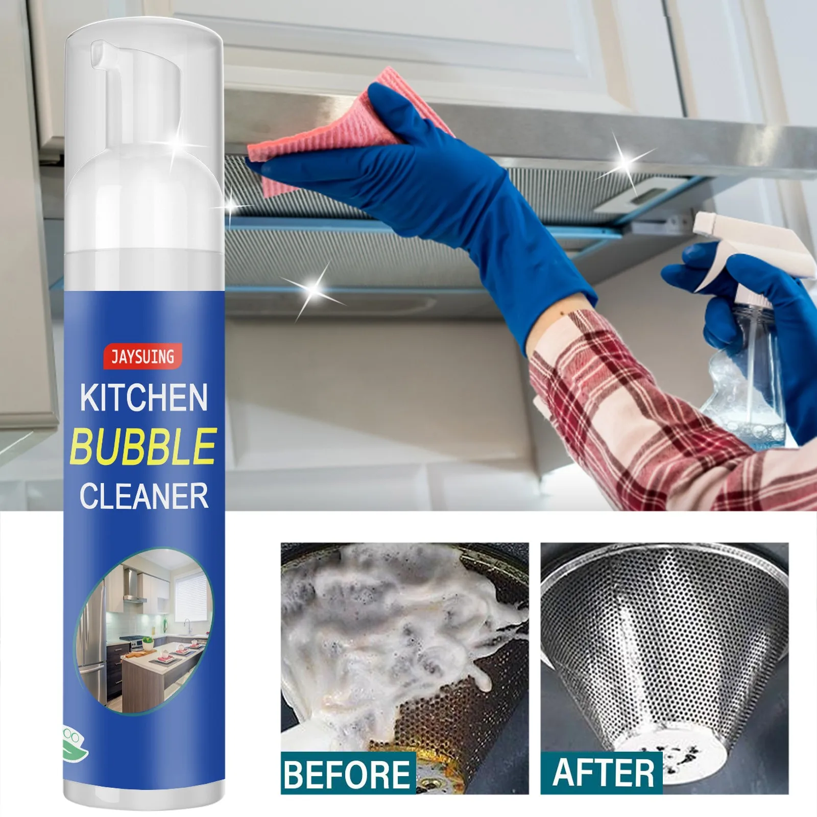 Multipurpose Household Kitchen Bathroom Cleaning Foam Cleaner  Decontamination Bubble Spray Kitchen Cleaning Tools - AliExpress