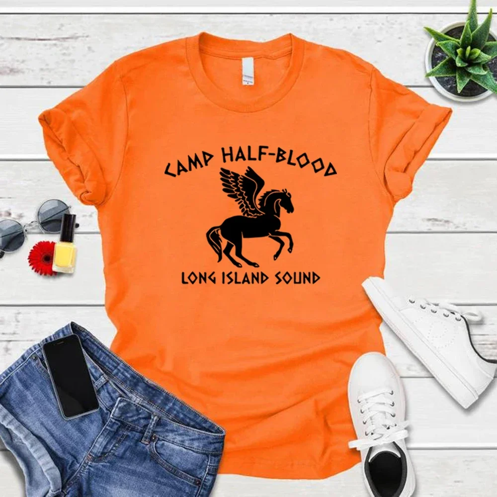Camp Half Blood T-Shirts Percy Jackson T-Shirts Unisex Kurzarm Grafik-T-Shirts Vintage O-Ausschnitt T-Shirt Männer Frauen Magische Geschenke
