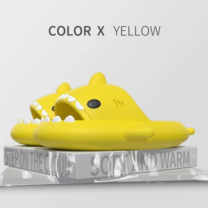 Women Cartoon Shark Slippers Men Indoor Bathroom Slides Summer Couple Fashion Flat Shoes Sandals Home Soft EVA Beach Flip Flops slippers sandals