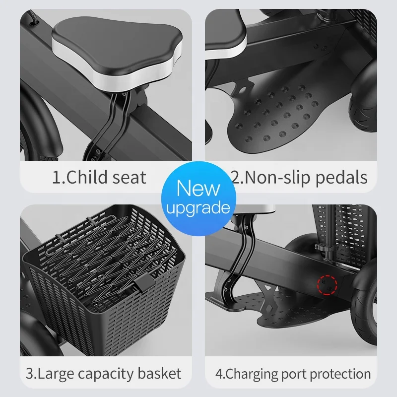 Electric-Scooter- 12 Inch Adult Electric Scooter with Seat for Elderlycustom