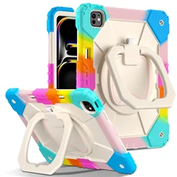 Rotating Shockproof Tablet Case with Stand for iPad mini 6th 7th (Colorful Blue)