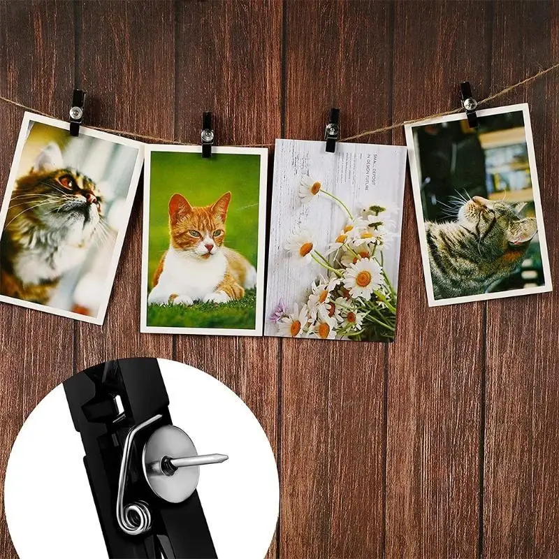 20개/팩 종이 클립 모양의 컬러 압정 투명 엄지 압정 세트 1.4x0.3''