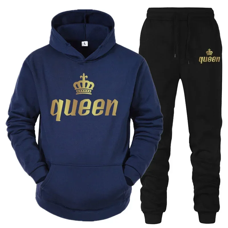 queen Navy Black