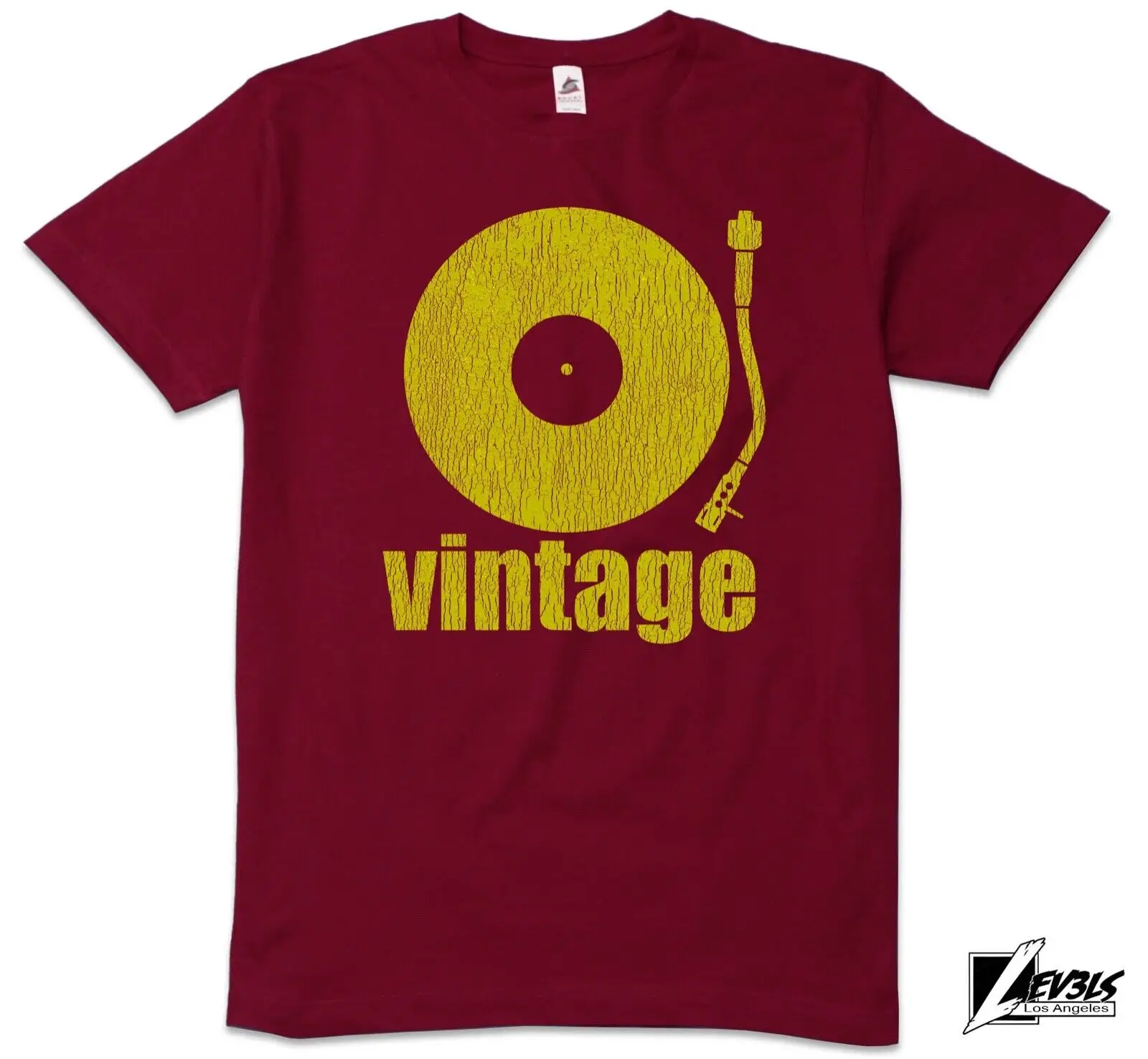 Maglietta Vintage In Vinile Dj Music Classic Record Collector Technics 1200 Giradischi