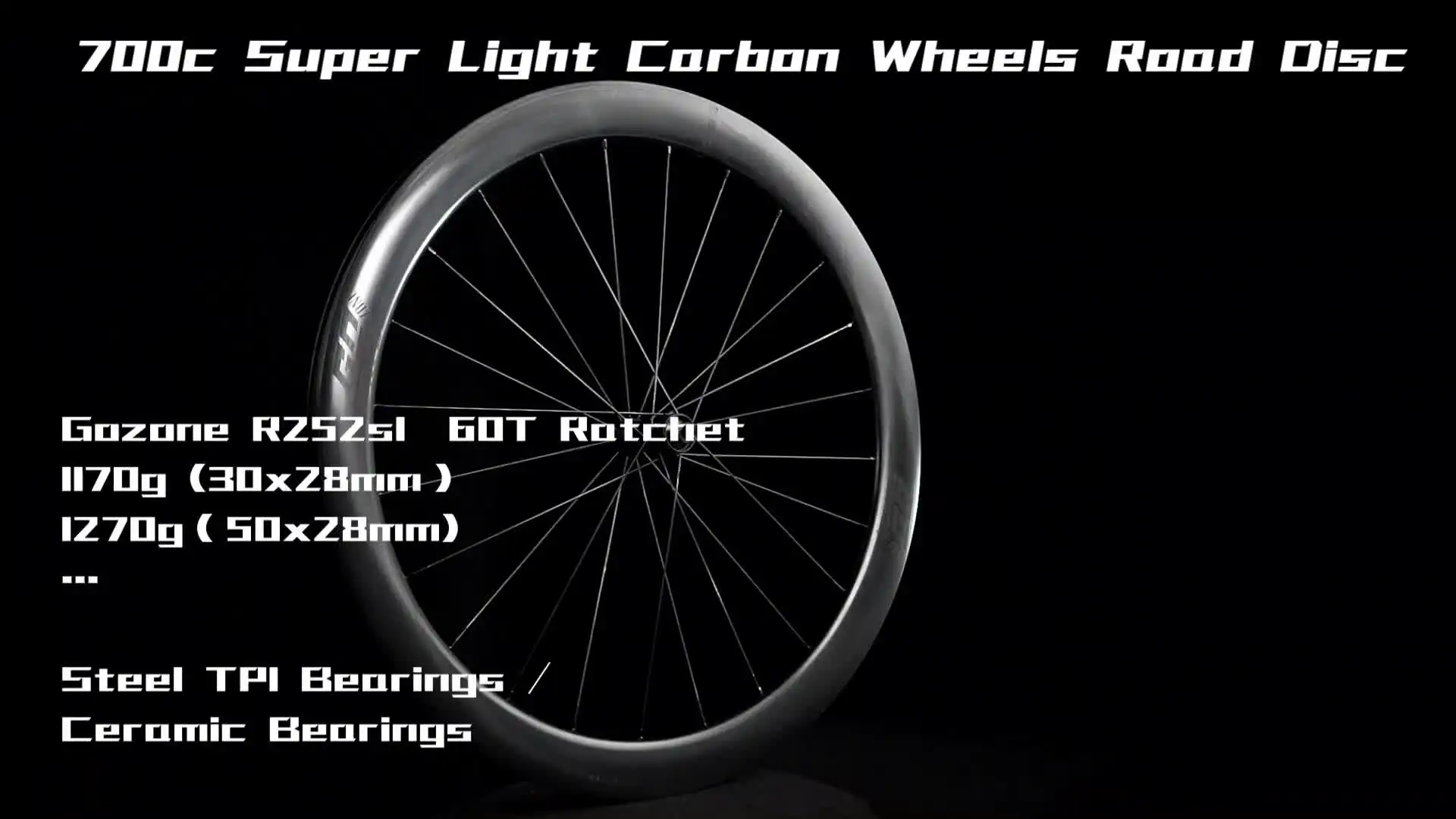 中華カーボンホイール　60T 超軽量　700C セラミックベアリング 中華カーボンホイール 60T 超軽量 700C セラミックベアリング - メルカリ