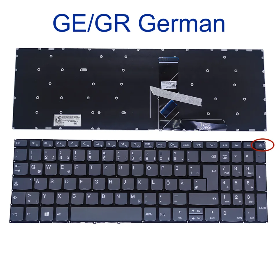 Tastiera Sostitutiva Per Lenovo IdeaPad L340-17IWL, S145 E Altri Modelli - Layout Italiano QWERTY, Grigio, Senza Retroilluminazione - Foto 6