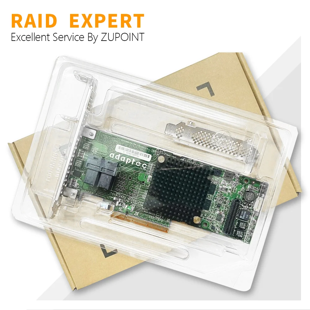 Zupoint adaptec ASR-7805 6gbps raid controller sas sata pci e 3,0x8 1gb cache raid expander karte