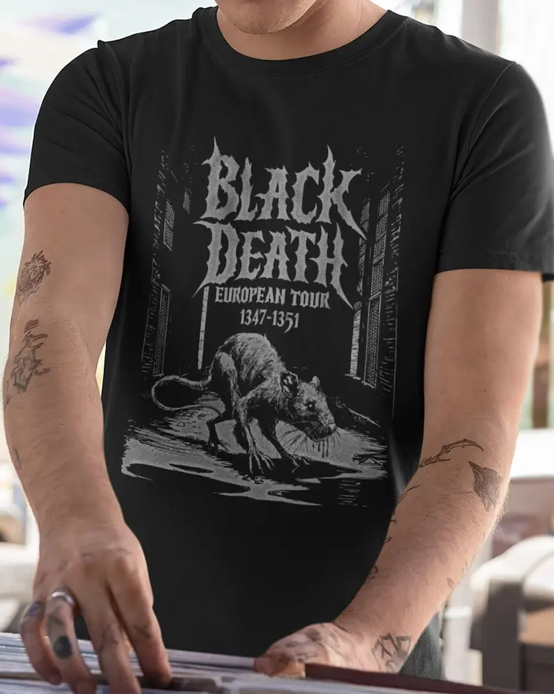 The Black Death European Tour Gothic Rat Tee