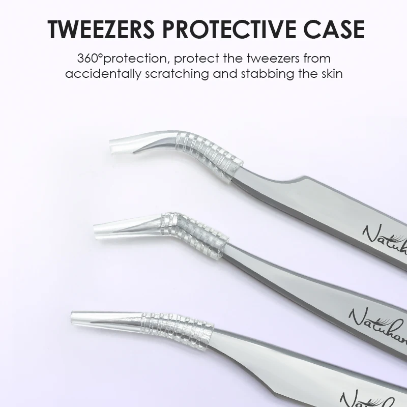 NATUHANA  Eyelash Extensions Tweezers Lash Artists High Precision Stainless Steel Superhard Anti-Static Tweezers Makeup Tools 5
