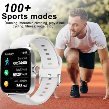 Smart watch with SMS for Android/iPhone, fitness tracking watch, sports mode, pedometer, distance 5