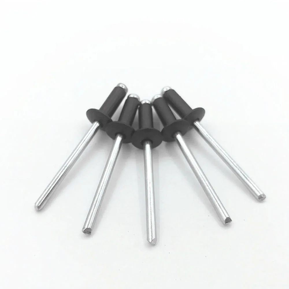 M2.4 M3.2 M4 black pull nail open aluminum core rivet decoration nail pull rivet 120PCS/box Rivets And Fasteners Rivets And Screws