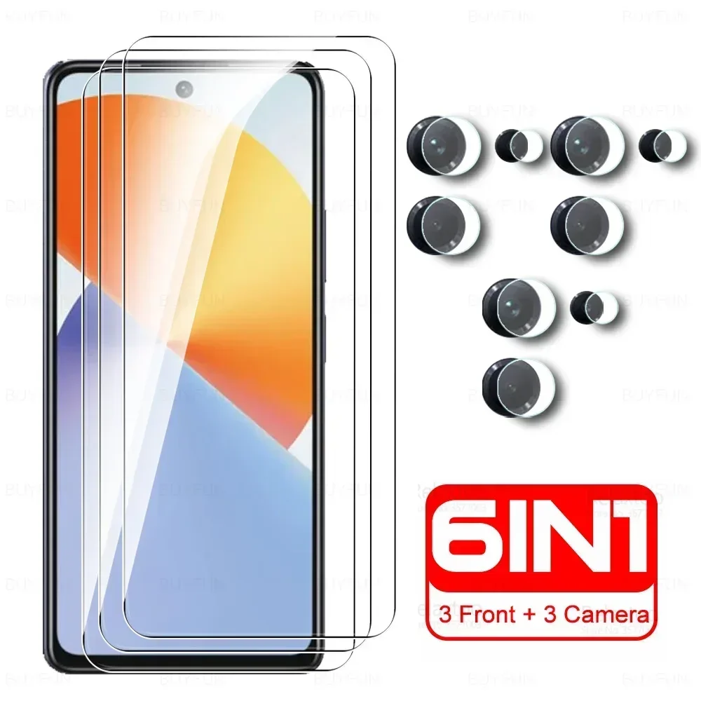 

6 в 1 HD закаленное стекло для Infinix Note 30 Pro 4G Note30 5G Защитное стекло для камеры Note30Pro 30Pro Защитная пленка для экрана