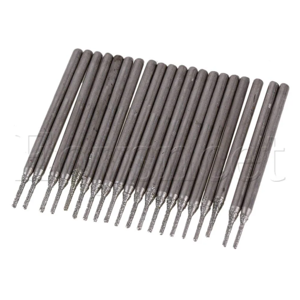 20 x 1mm Diamond Coated Tipped Solid 