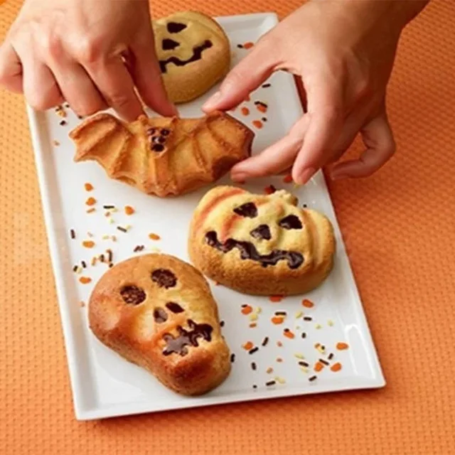 New Silicon Crayon Happy Halloween Silicon Pumpkin Cake Mold Kitchen Baking Tools Mold Cake Silicon Mold Home Decoration 4