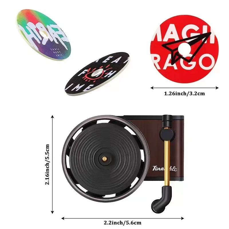 Record player Car Perfume Clip Air Freshener Phonograph Auto Air Vent Fragrance Smell Diffuser Solid Balm Interior Accessories