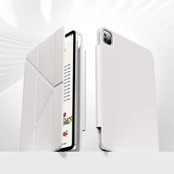 ZOYU Magnetic Detachable Y-Shaped Folding Cover for iPad 12.9 2020-2022 (Grey)