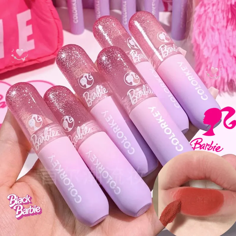 

Miniso Barbie Lipstick Lip Gloss Pink Matte Velvet Girl Student Exquisite Kawaii Cosmetic Life Daily Necessities Birthday Gift