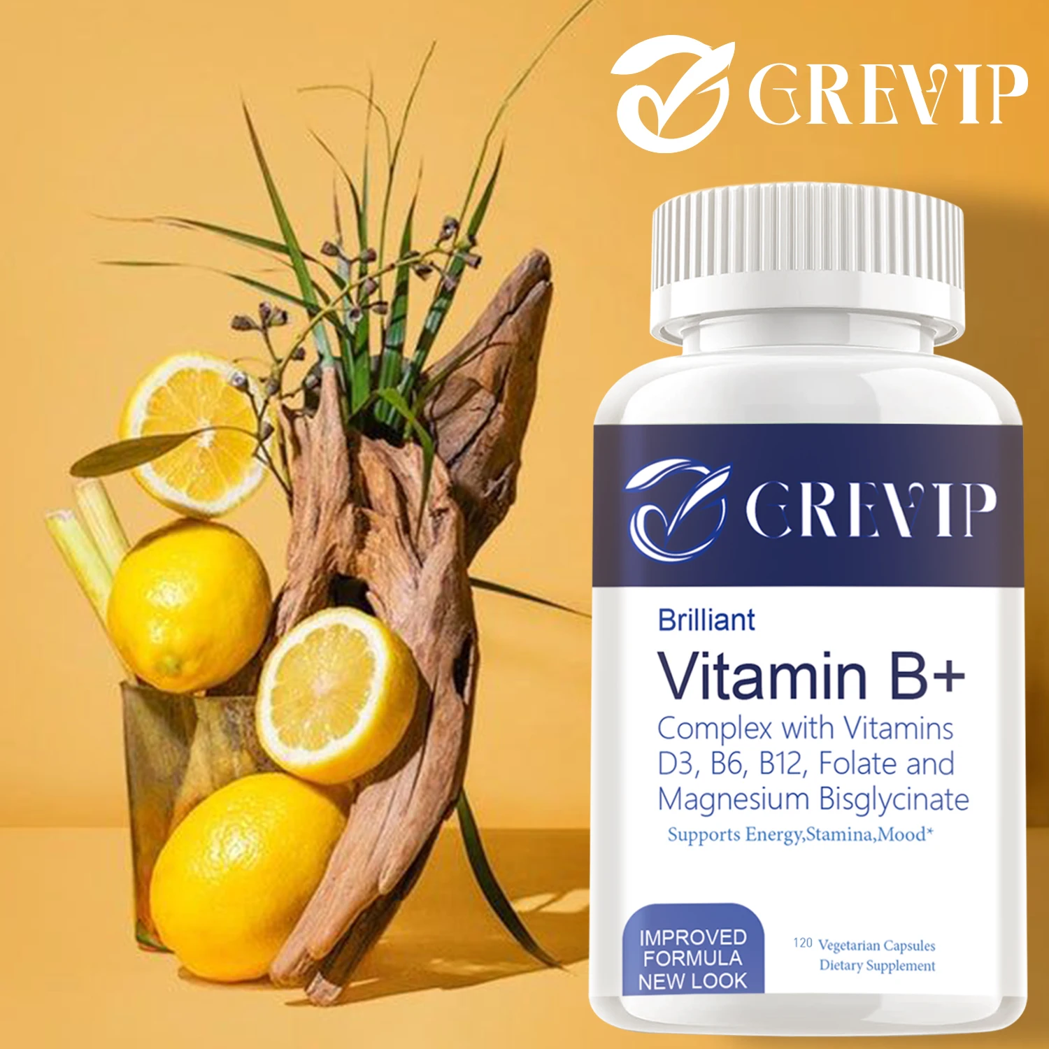 Vitamin B Complex-Vitamin D3 B6 B12-Nervous System Metabolism Immune and Energy Support