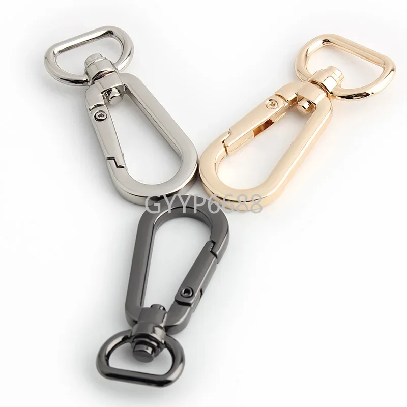 10-50-100 pieces 4 colors 13-16-19mm D Tail Metal Buckles for Bag Webbing Swivel Trigger Clasp Handbag Strap Hooks