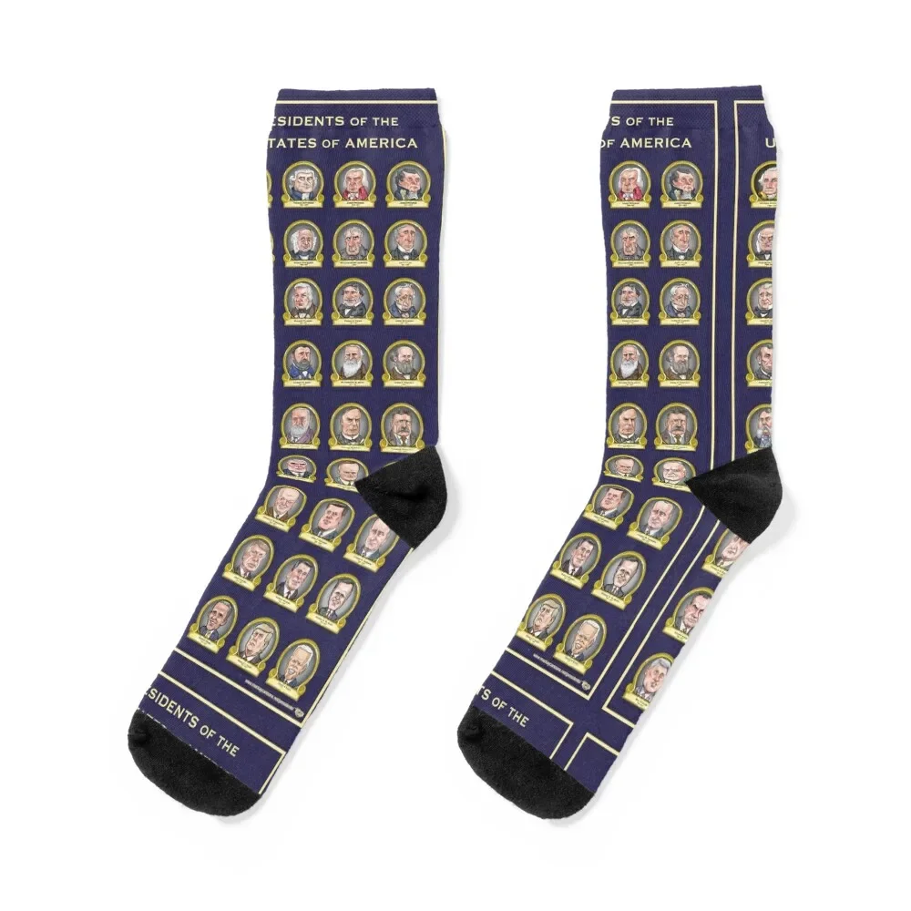 

Presidents of the United States of America (Design Two) Socks luxury Wholesale Soccer funny sock Man Socks Women's