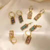 New Tarot Cards Chunky Hoop Earrings for Women Stainless Steel Original Tarot Queen Lover Magician Moon Drop Earrings Jewelry 2