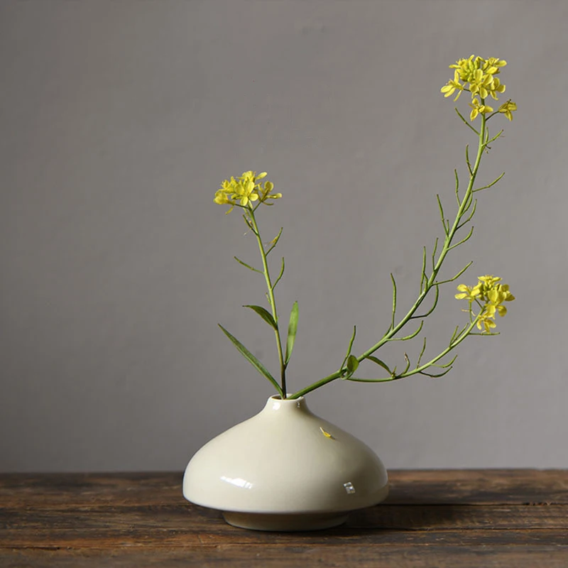 

Small Vase Imitation Song Dynasty Flower Arrangement Mini Antique Tea Room Ornaments Ceramic