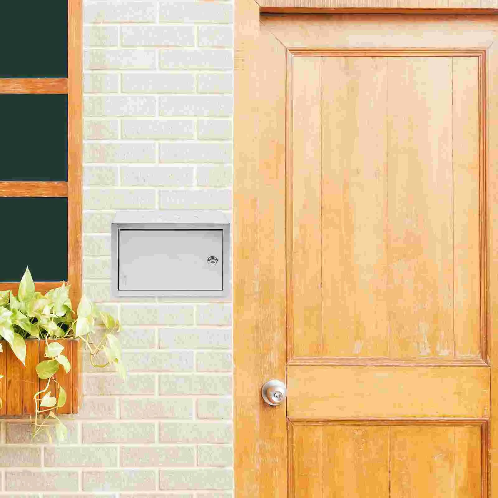Milk Box Wall Mounted Mailbox Delivery Container Porch Package Holder Safe Outdoor Crate For Mails