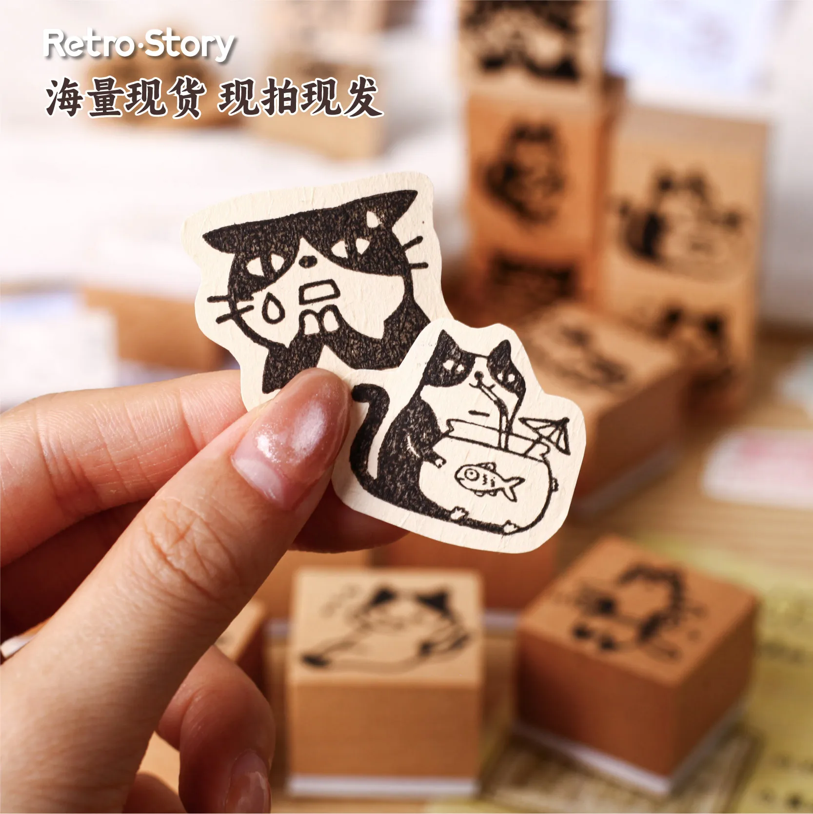 TIANZI 1pc 알파벳 스탬프 빈티지 나무 고무 귀여운 애완 동물 스탬프 세트 편지지 인감 스탬핑 카드 만들기 플래너 스크랩북