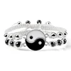 Bracelet tressé Dragon Tai Chi Gossip pour femmes et hommes, meilleurs amis, réglable, Yin Yang, bijoux de Couple à la mode, 2 pièces/ensemble