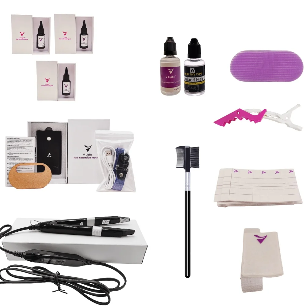 2024 лучший набор для наращивания волос с V-образной технологией, парик, кусок волос, инструмент для быстрой прививки, инструменты для удлинения волос 2024 лучший набор для наращивания волос с V-образной технологией, парик, кусок волос, инструмент для быстрой прививки, инструменты для удлинения волос