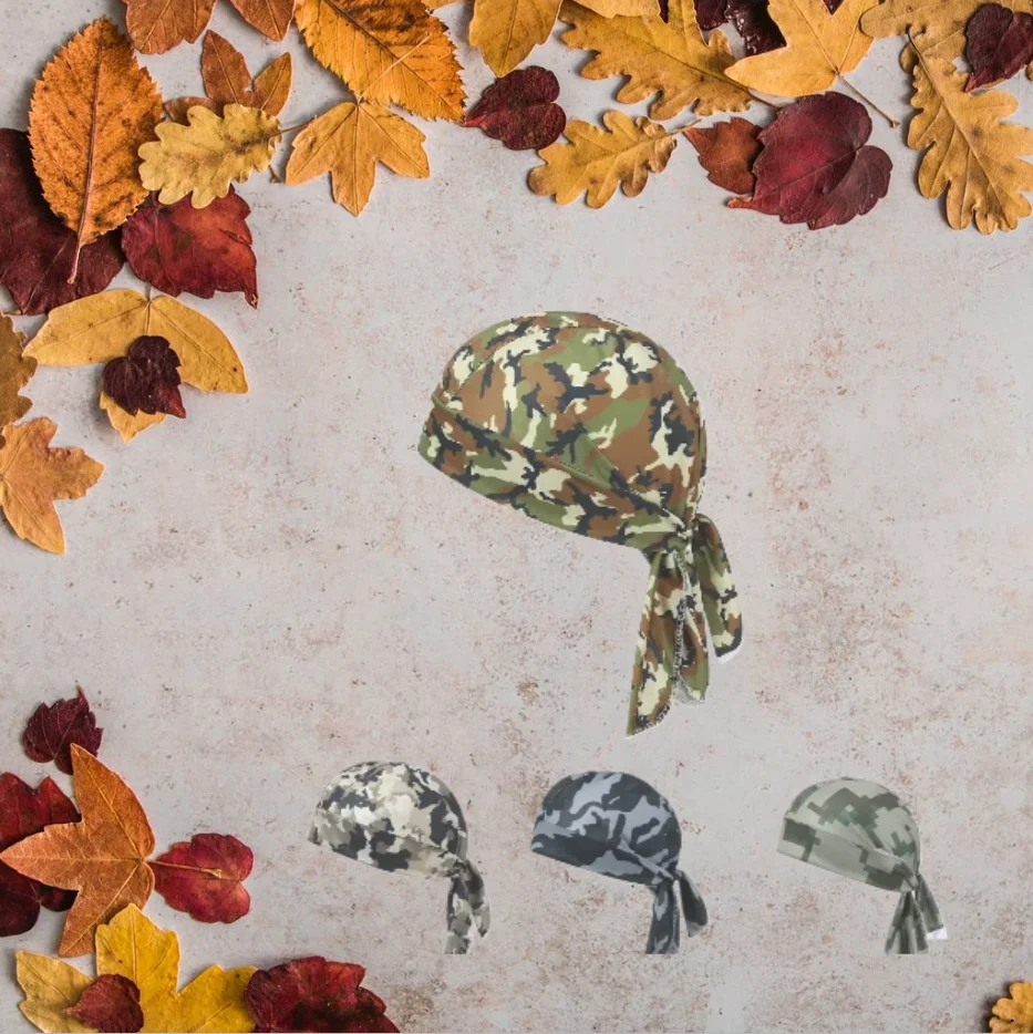 Camouflage Headband Bandana Men Cycling Cap Sun Protection Sports Breathable Printed Headscarf Running Riding Hat