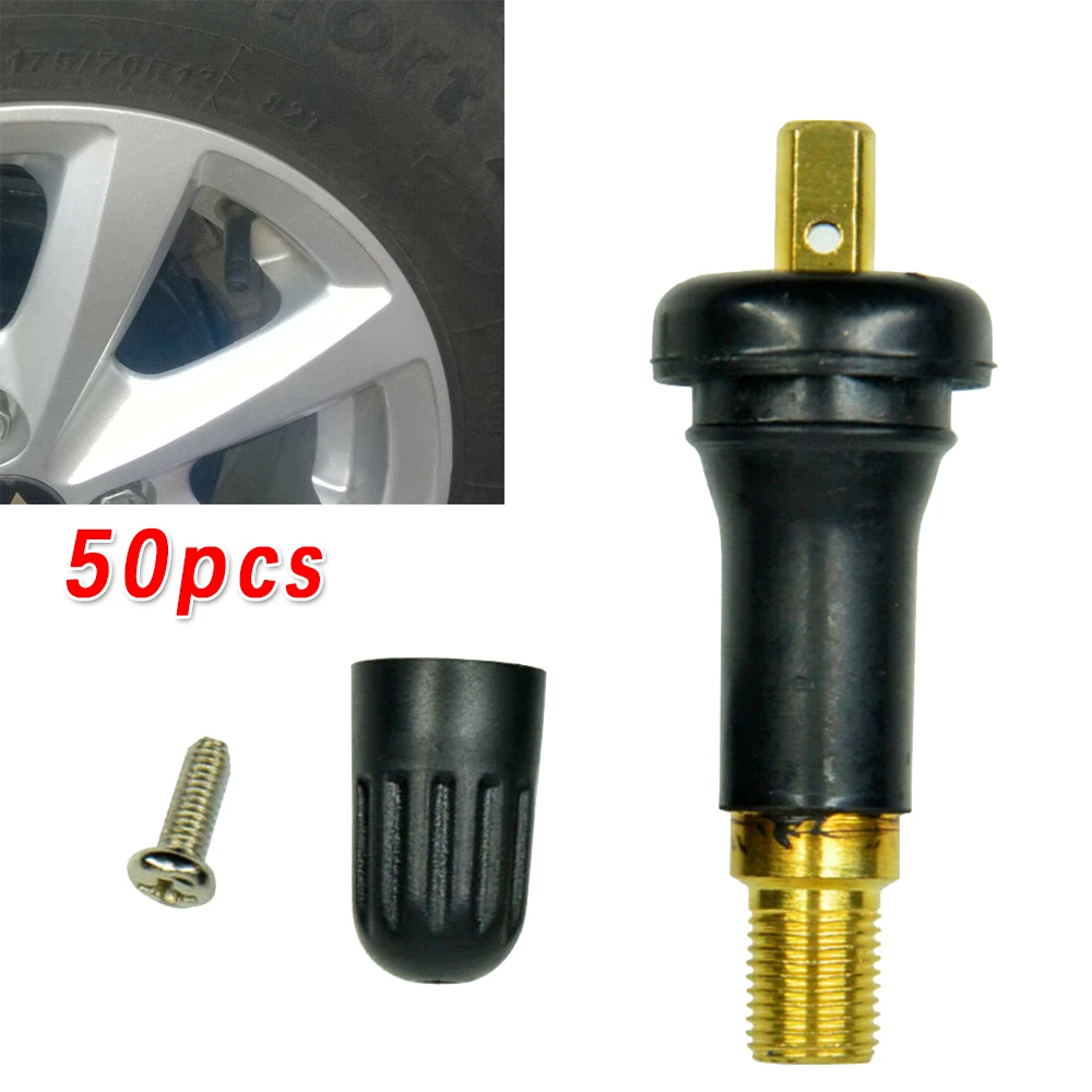 

50Pcs Car Rubber Wheel Rim TPMS Tire Pressure Sensor Valve Stems For Chevy For GM-930A For GMC For Cadillac Automobiles Sensors